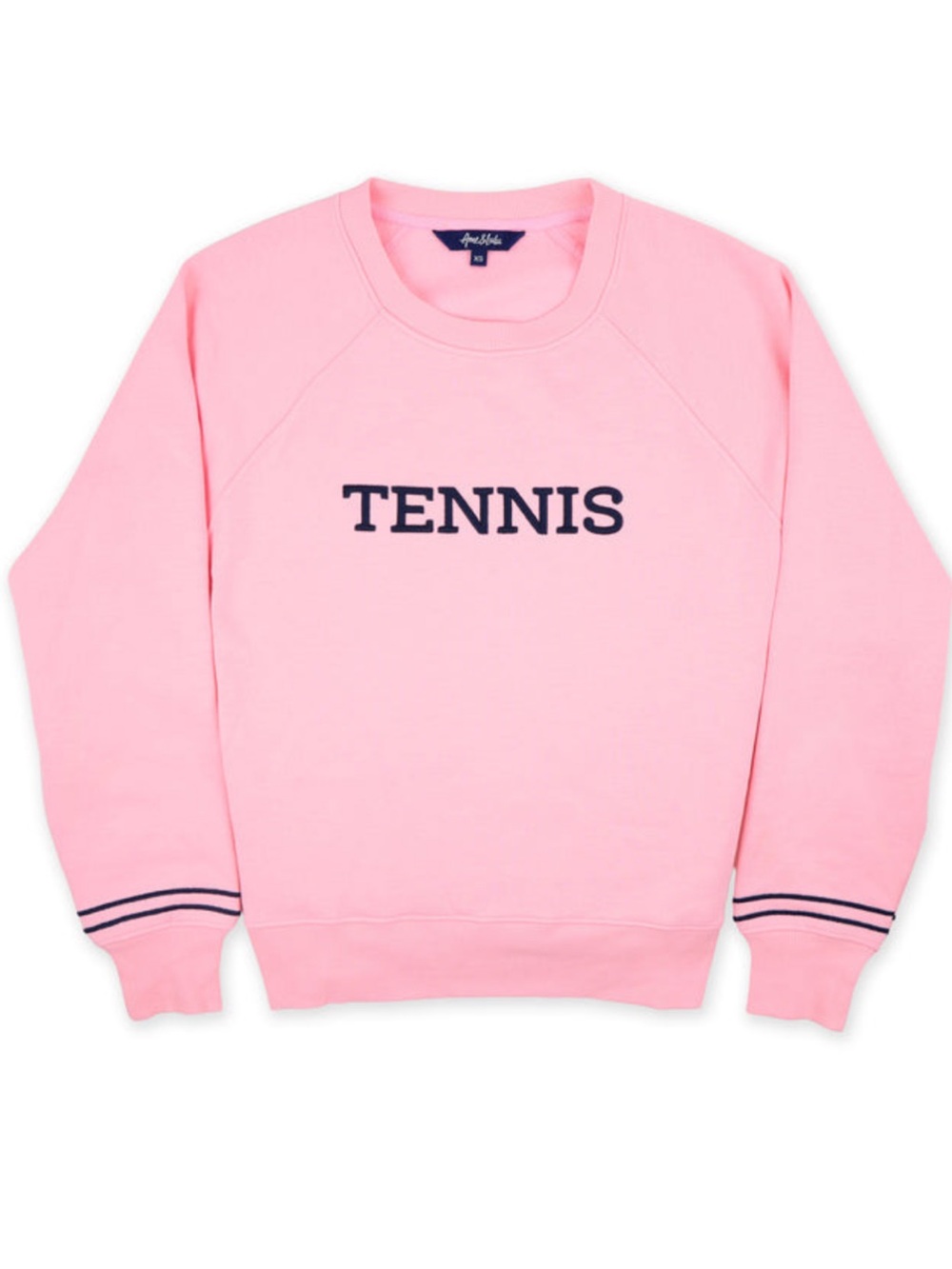 Ame & Lulu “play all day” Tennis Crewneck Sweatshirt cotton candy pink preppy